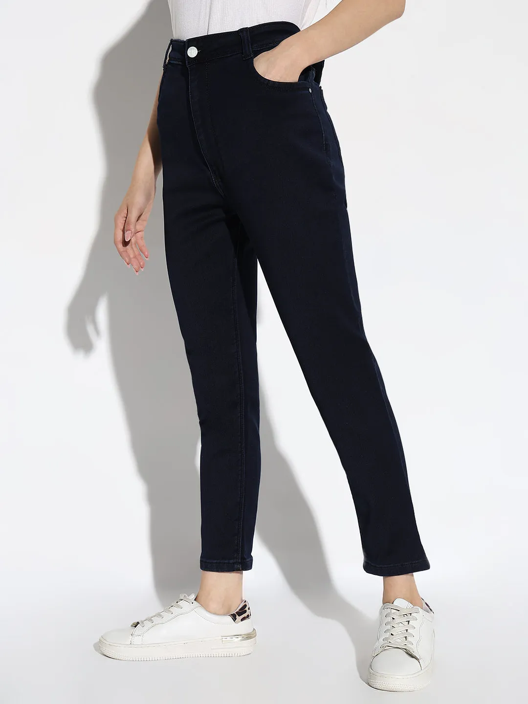 Women Navy Blue Slim Fit Jeans